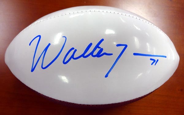 Walter Jones Autographed White Logo Football Seattle Seahawks Mcs Holo #72391 Image a