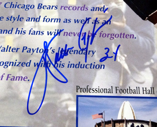 Walter Payton Autographed 16X20 Poster Photo Chicago Bears PSA/DNA Image a