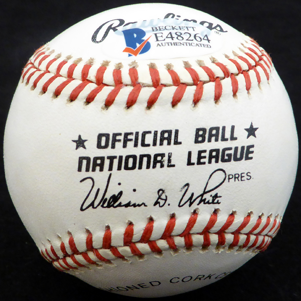 Spider Autographed Signed Official Nl Baseball New York