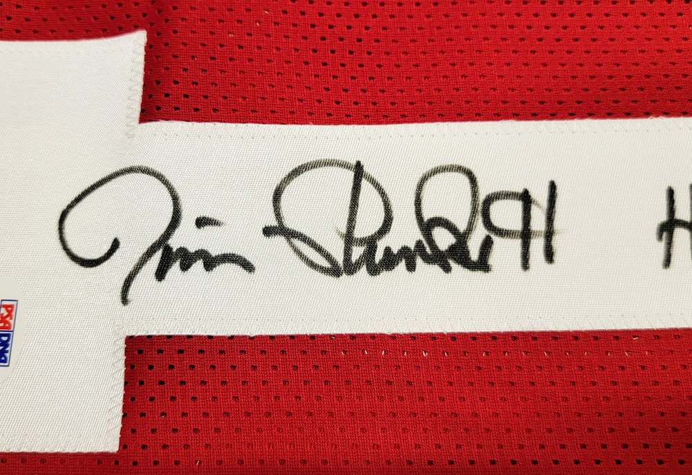 Stanford Cardinal Jim Plunkett Autographed Red Jersey "Heisman 1970" PSA/DNA Image a