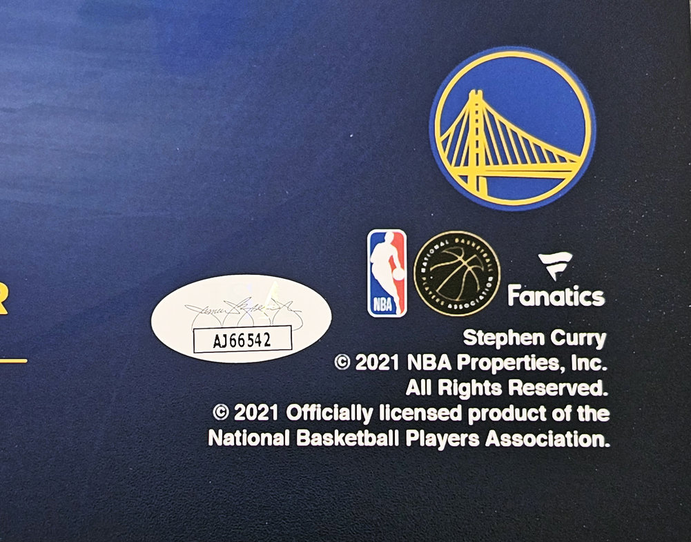 Stephen Curry Autographed Signed 16X20 Photo Golden State Warriors All Time Leading Warriors Scorer Collage JSA Image a