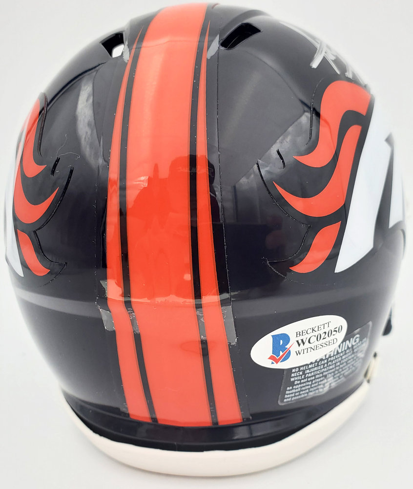 Steve Atwater Autographed Denver Broncos Speed Mini Helmet Beckett Beckett Image a
