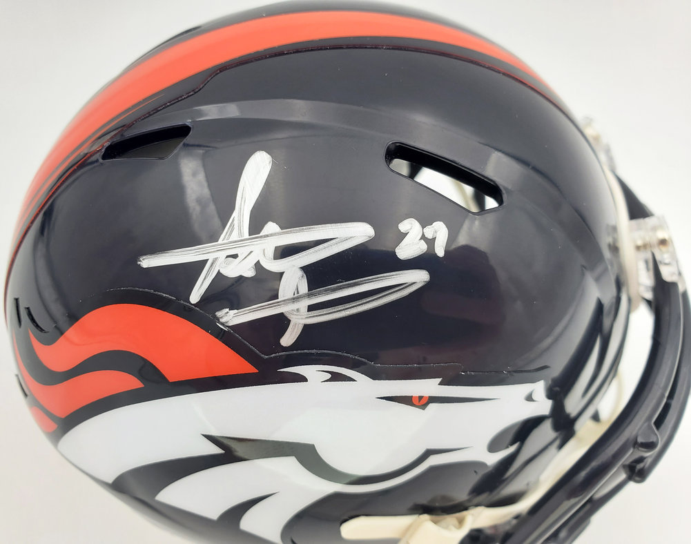 Steve Atwater Autographed Denver Broncos Speed Mini Helmet Beckett Beckett Image a