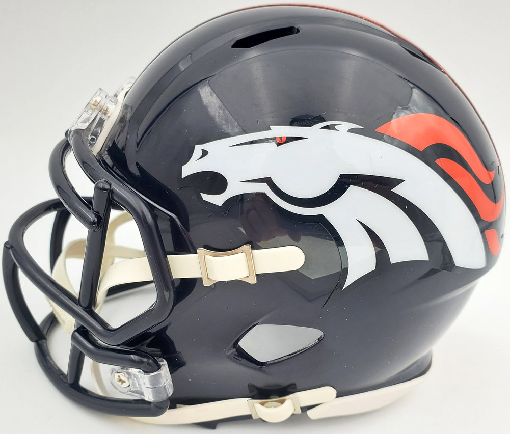 Steve Atwater Autographed Denver Broncos Speed Mini Helmet Beckett Beckett Image a