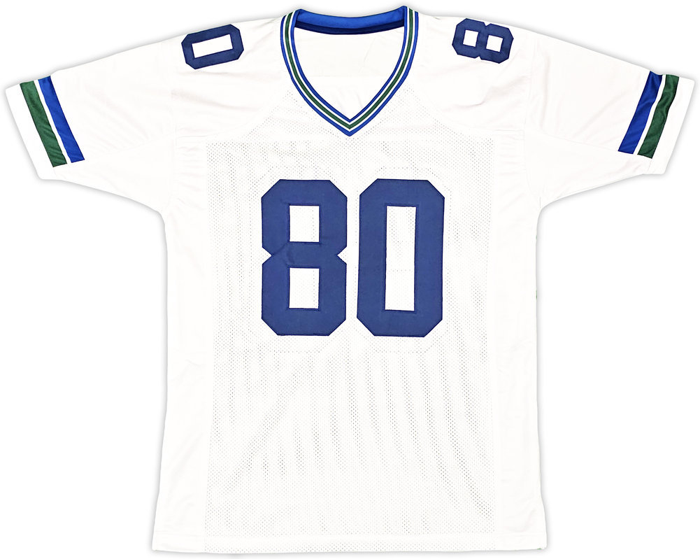Seattle Seahawks Steve Largent Autographed White Jersey "HOF 95" Mcs Holo #112486 Image a
