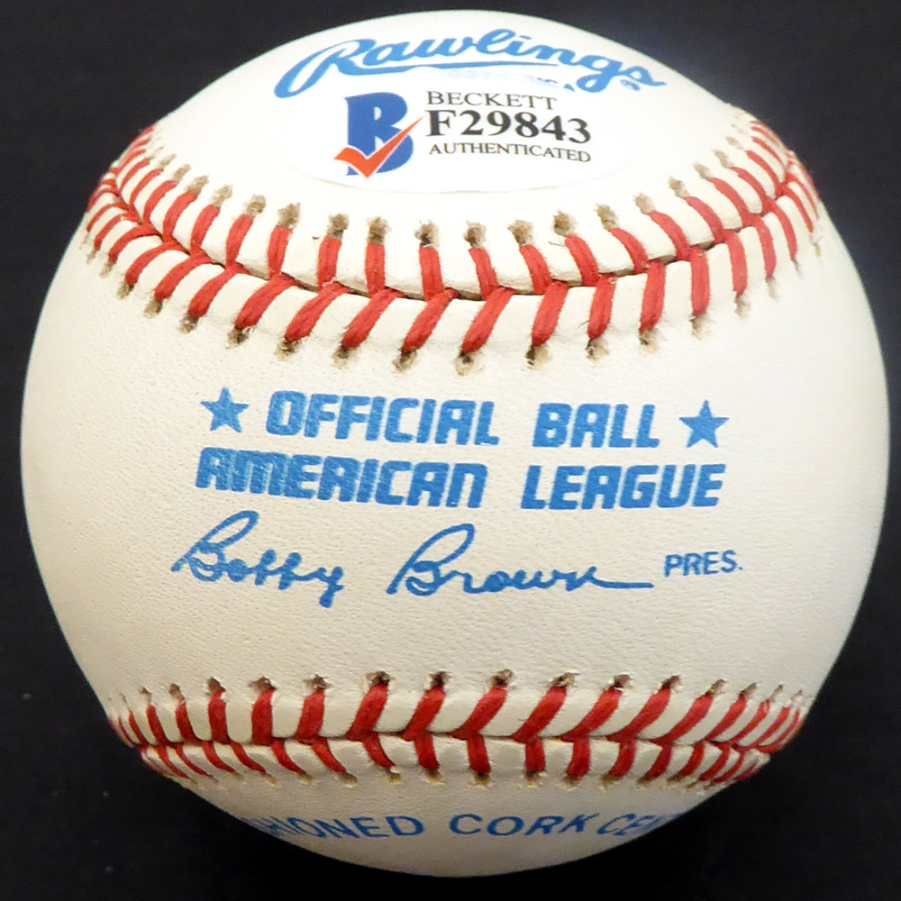 Steve Ridzik Autographed Official Al Baseball Philadelphia Phillies Beckett Beckett Image a