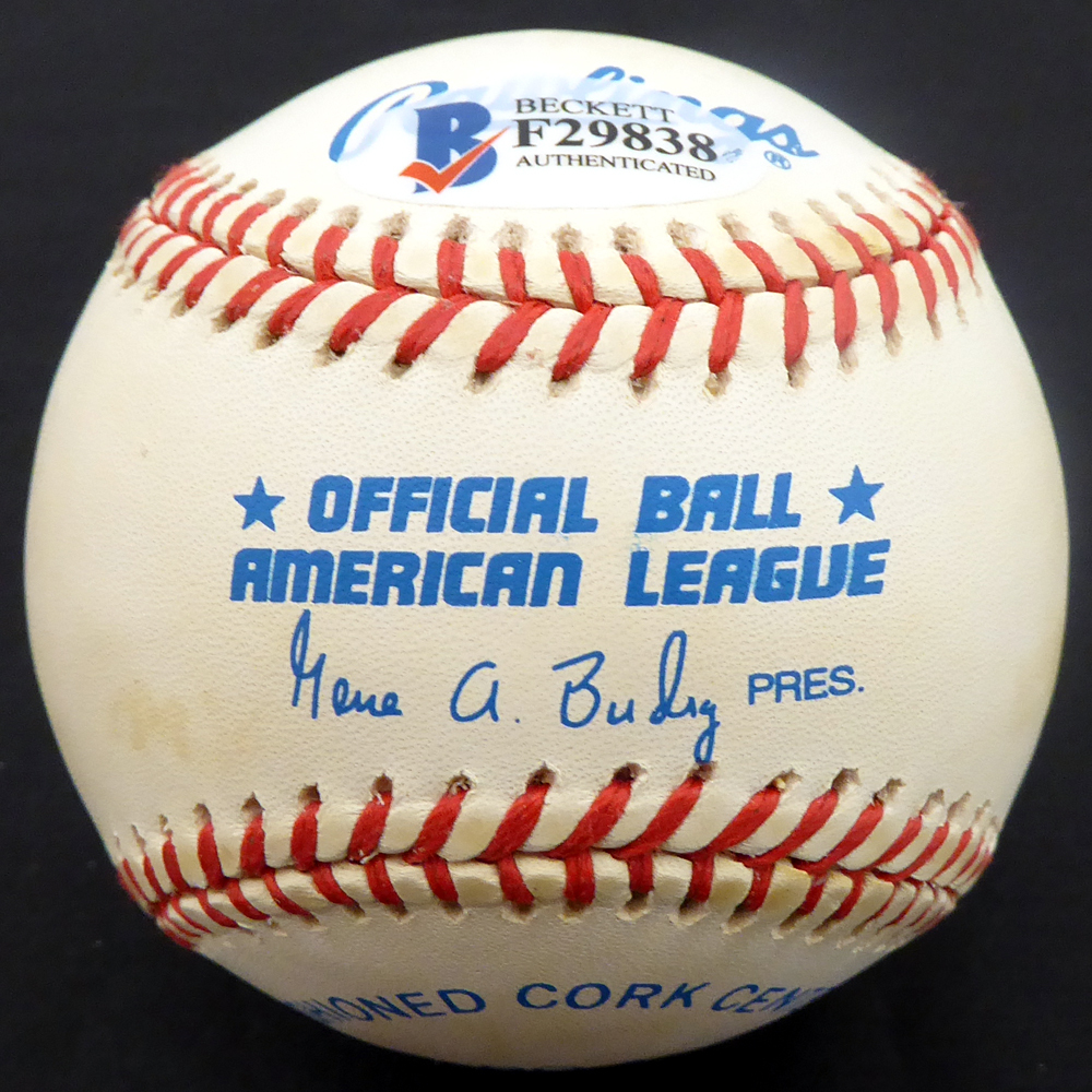 Steve Ridzik Autographed Official Al Baseball Philadelphia Phillies Beckett Beckett Image a