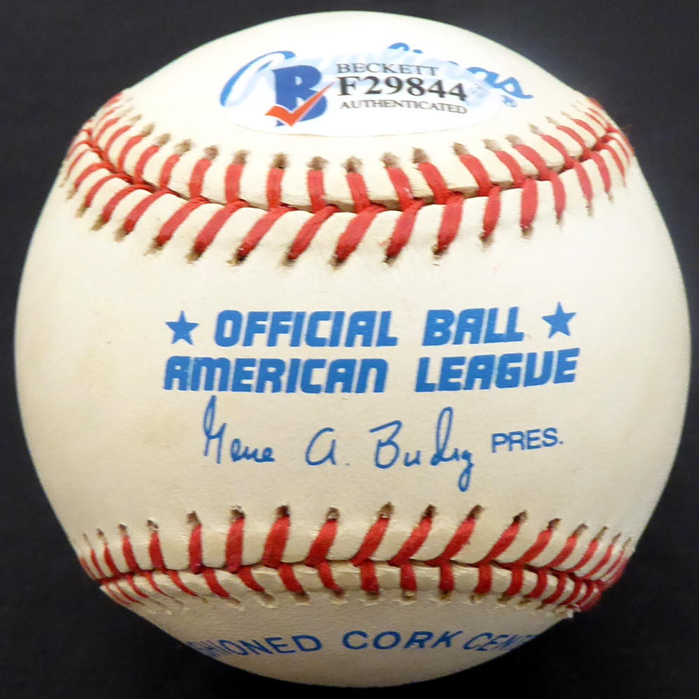 Steve Ridzik Autographed Official Al Baseball Philadelphia Phillies Beckett Beckett Image a