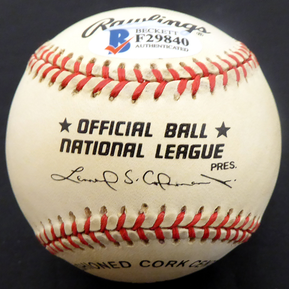 Steve Ridzik Autographed Official Nl Baseball Philadelphia Phillies Beckett Beckett Image a