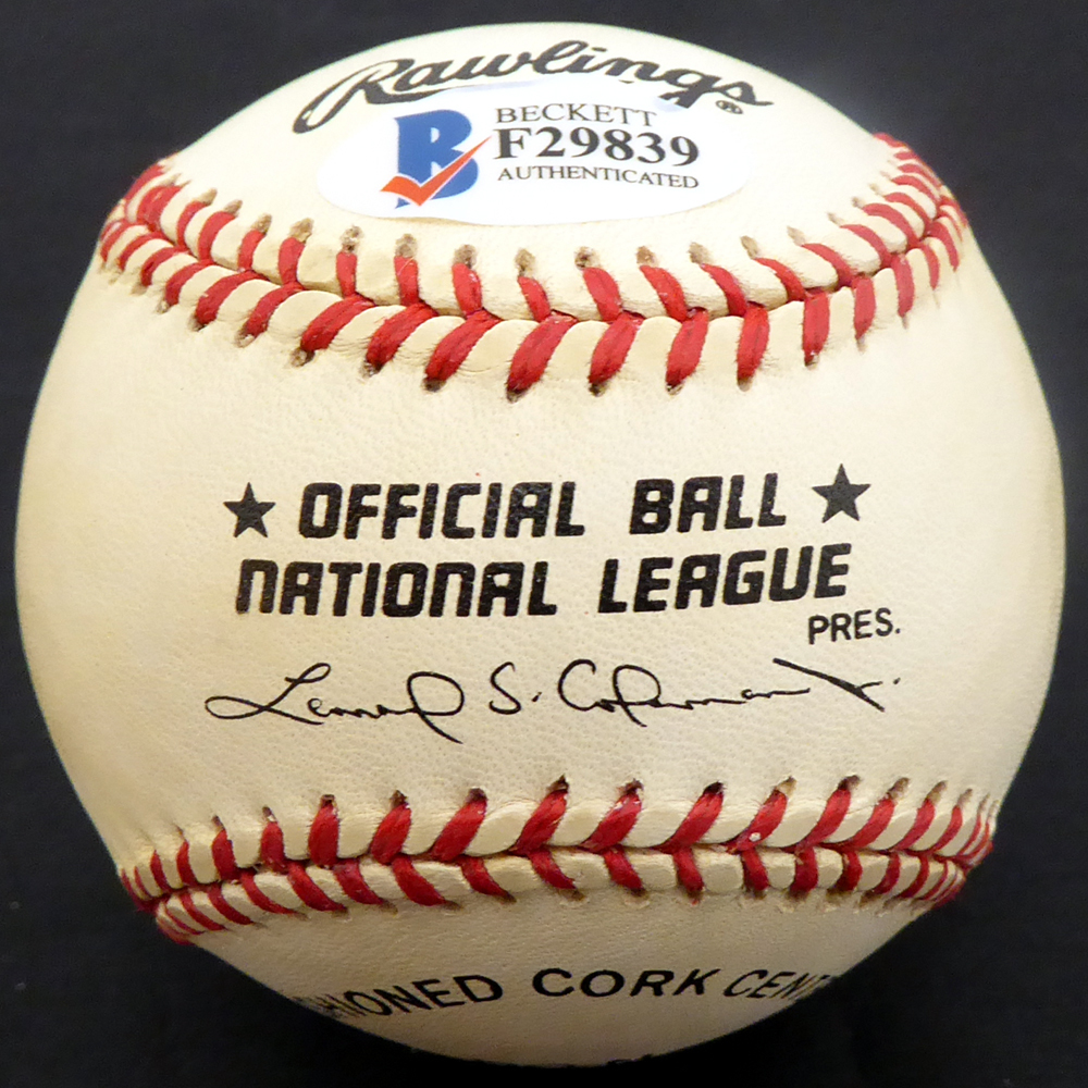 Steve Ridzik Autographed Official Nl Baseball Philadelphia Phillies Beckett Beckett Image a