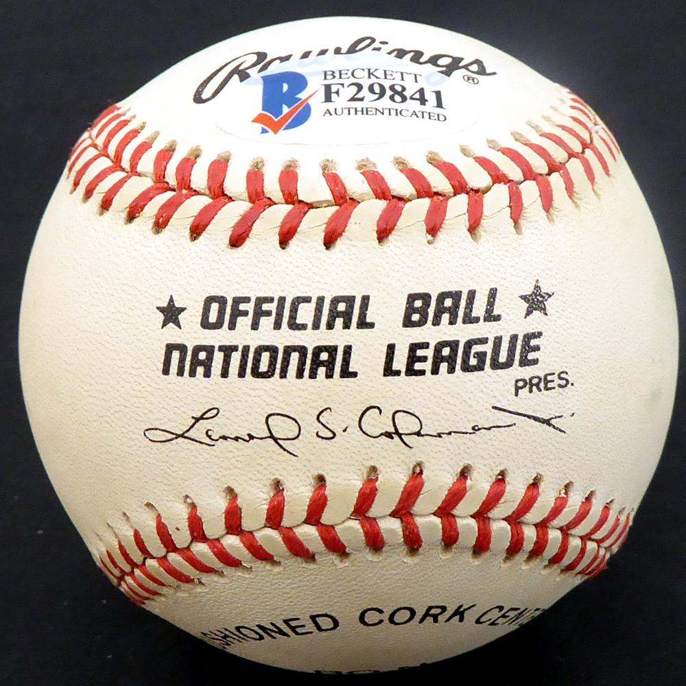Steve Ridzik Autographed Official Nl Baseball Philadelphia Phillies Beckett Beckett Image a