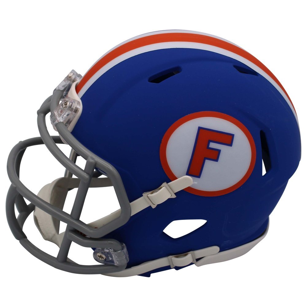Steve Spurrier Autographed Signed Florida Gators Riddell Speed Blue T/B Logo Speed M/H - Beckett Image a