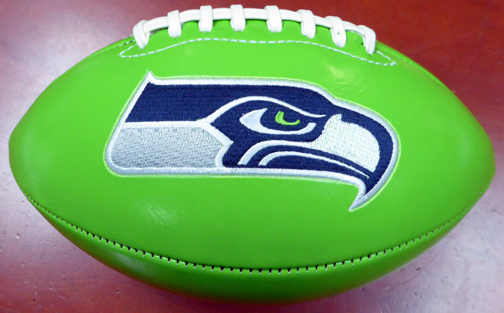 Steven Hauschka Autographed Seattle Seahawks Green Logo Football Mcs Holo #112615 Image a