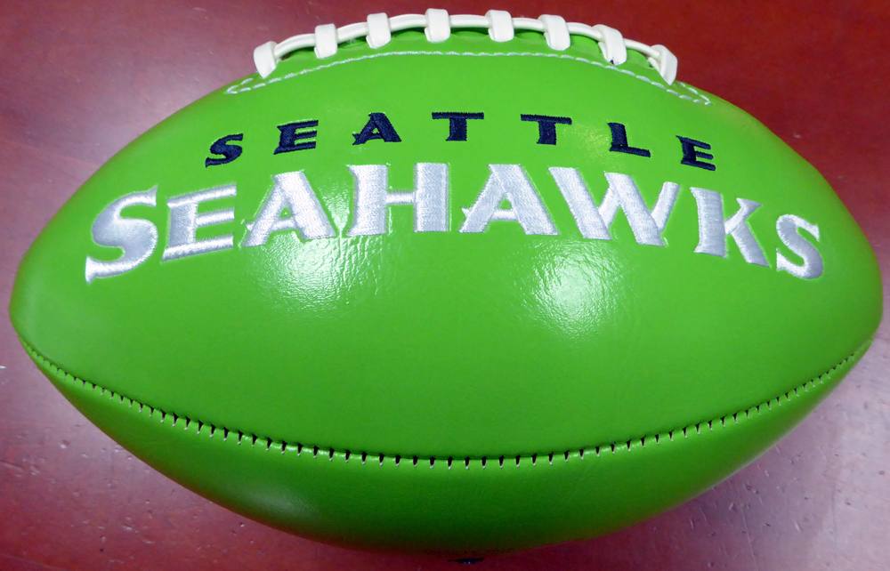 Steven Hauschka Autographed Seattle Seahawks Green Logo Football Mcs Holo #112615 Image a