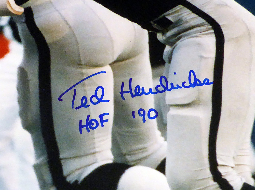 Ted Hendricks Autographed 16X20 Photo Oakland Raiders "HOF 90" Beckett Beckett Image a