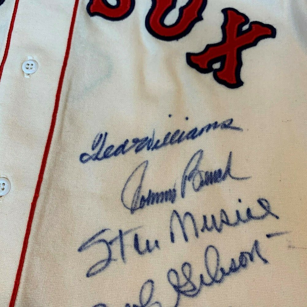 Ted Williams Autographed Signed Incredible All Century Team Jersey 15 Sigs With JSA COA Image a