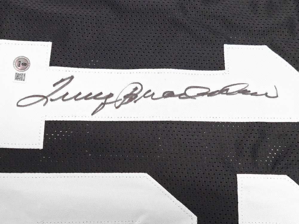 Pittsburgh Steelers Terry Bradshaw Autographed Black Jersey Beckett Beckett Witness #230649 Image a
