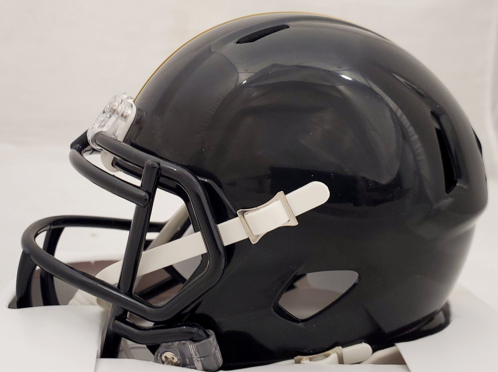 Terry Bradshaw Autographed Pittsburgh Steelers Black Speed Mini Helmet Beckett Beckett Image a