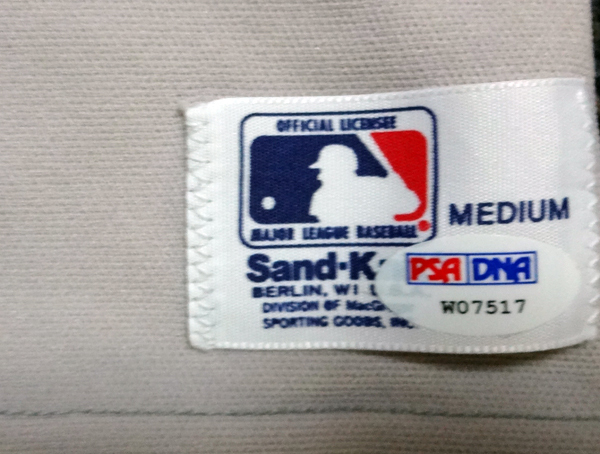 Boston Red Sox Tex Hughson Autographed Gray Jersey PSA/DNA Image a
