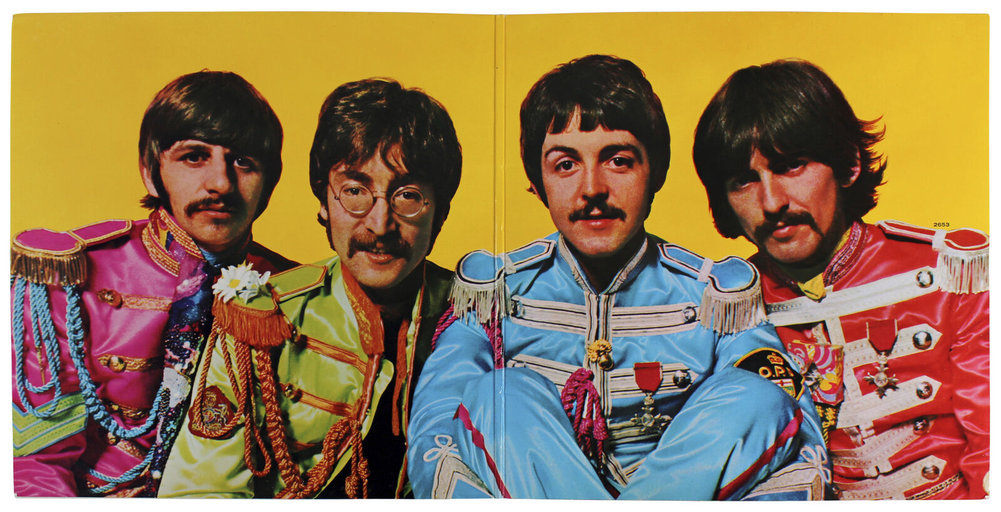 The Beatles Autographed Signed (3) Mccartney, Harrison & Starr Sgt. Pepper's Album Cover PSA/DNA Image a