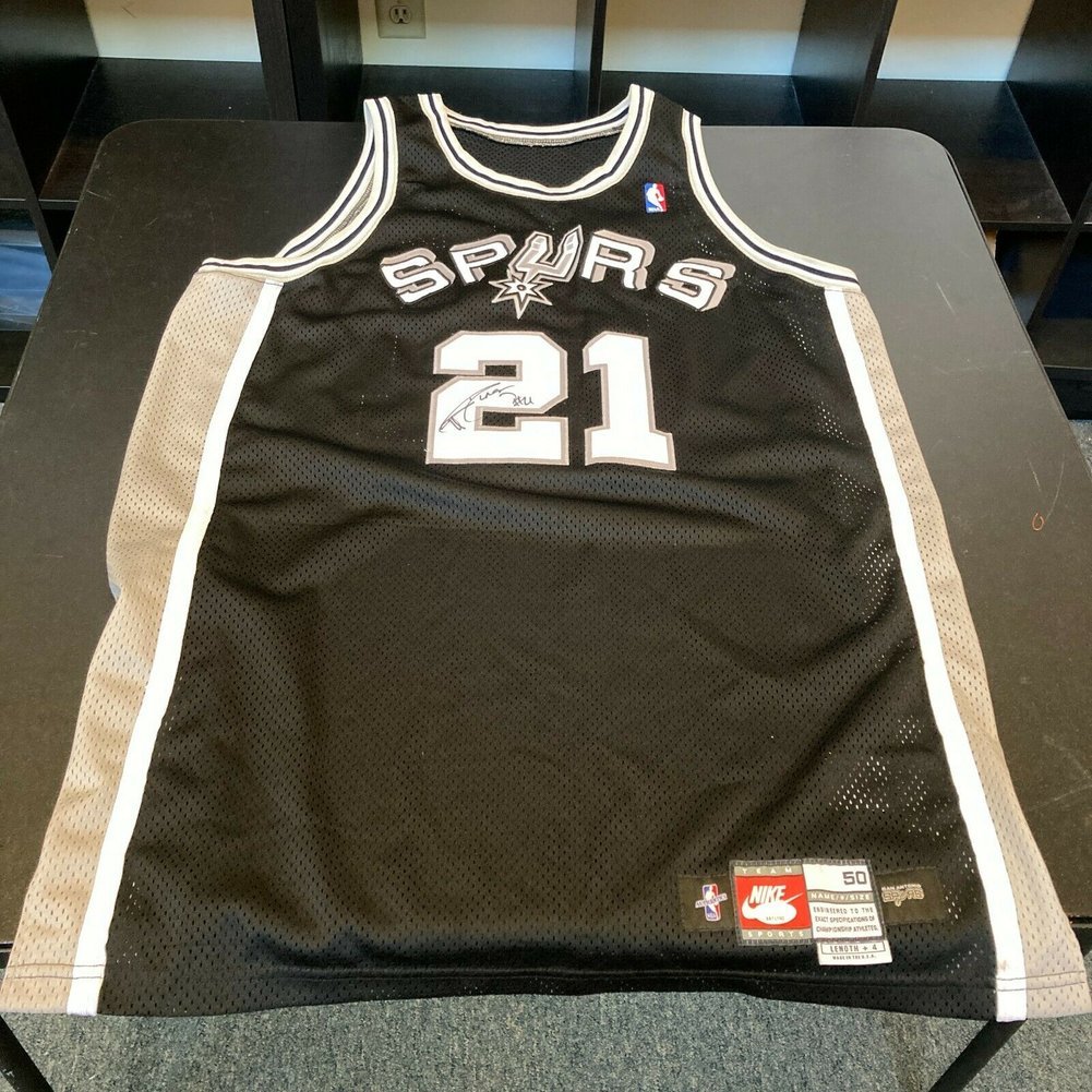 Tim Duncan Autographed Signed Rookie Game Used 1997-98 San Antonio Spurs Uniform Jersey JSA Image a