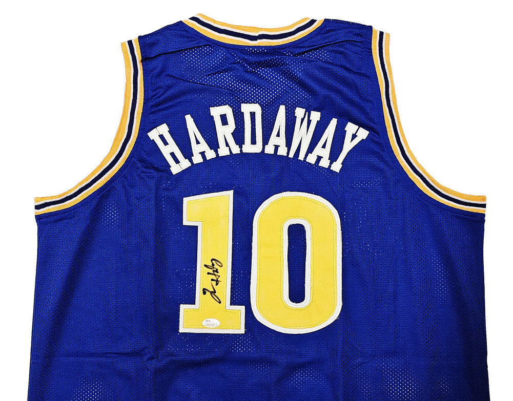 Golden State Warriors Tim Hardaway Autographed Blue Jersey JSA Image a