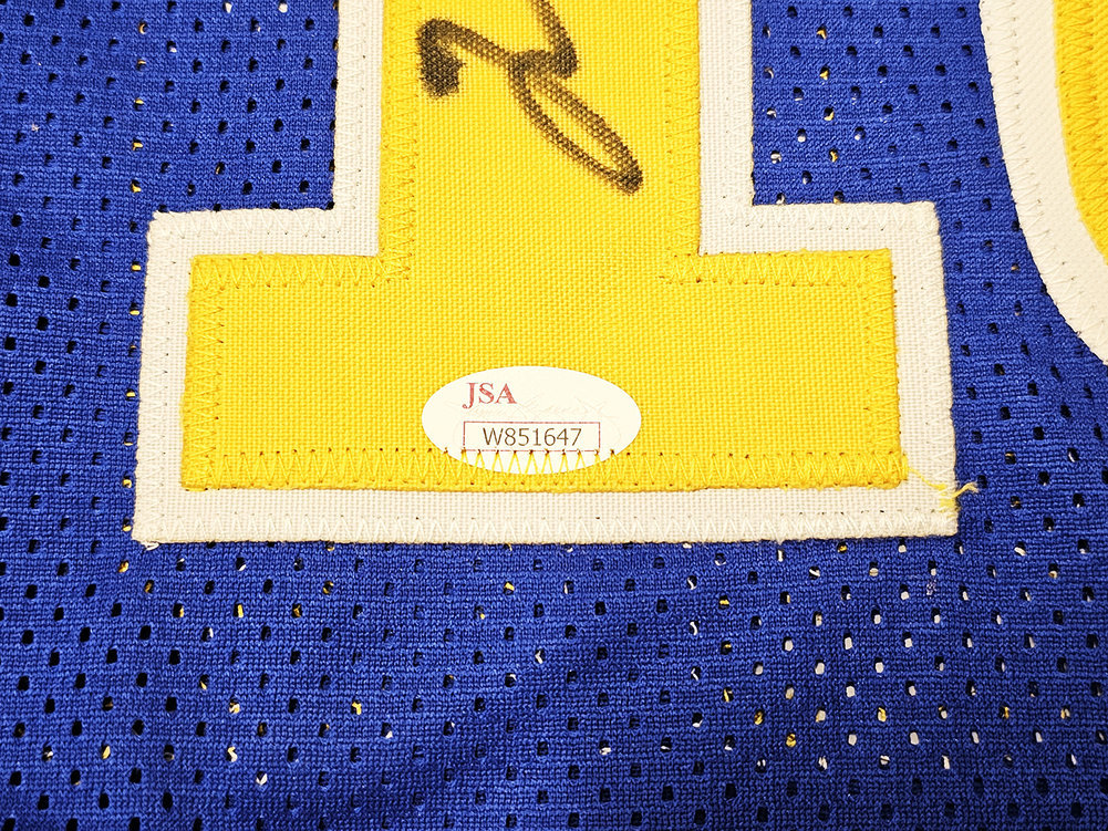 Golden State Warriors Tim Hardaway Autographed Blue Jersey JSA Image a
