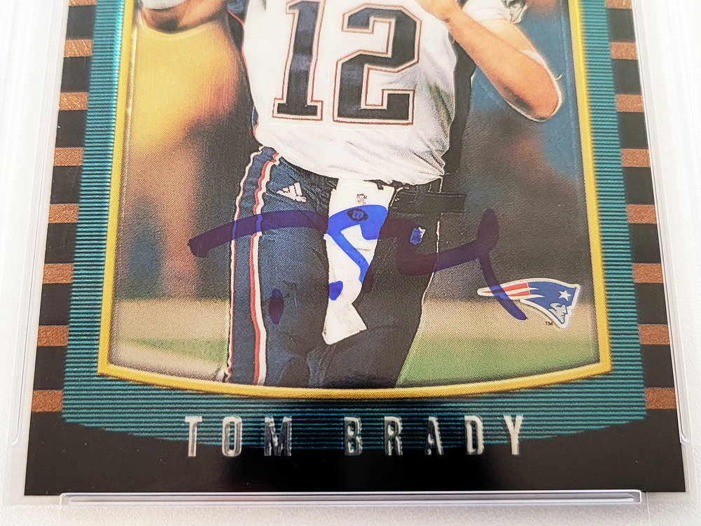 Tom Brady Autographed Signed 2000 Bowman Chrome Rookie Card #236 New England Patriots PSA Auto Grade Gem Mint 10 PSA/DNA Image a