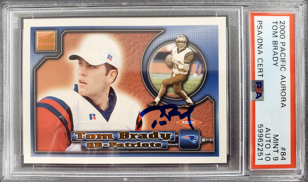 Tom Brady Autographed Signed 2000 Pacific Aurora Rookie Card 84 New