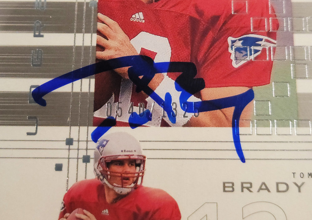 Tom Brady Autographed Signed 2000 UDA Ud Graded Rookie Card #104 New England Patriots Bgs 9.5 Auto Grade Gem Mint 10 #540/1325 Beckett Beckett Image a