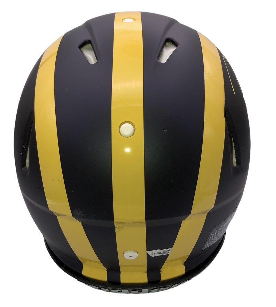 Tom Brady Signed Michigan Wolverines Riddell Speed F/S Auth Helmet - Fanatics Image a