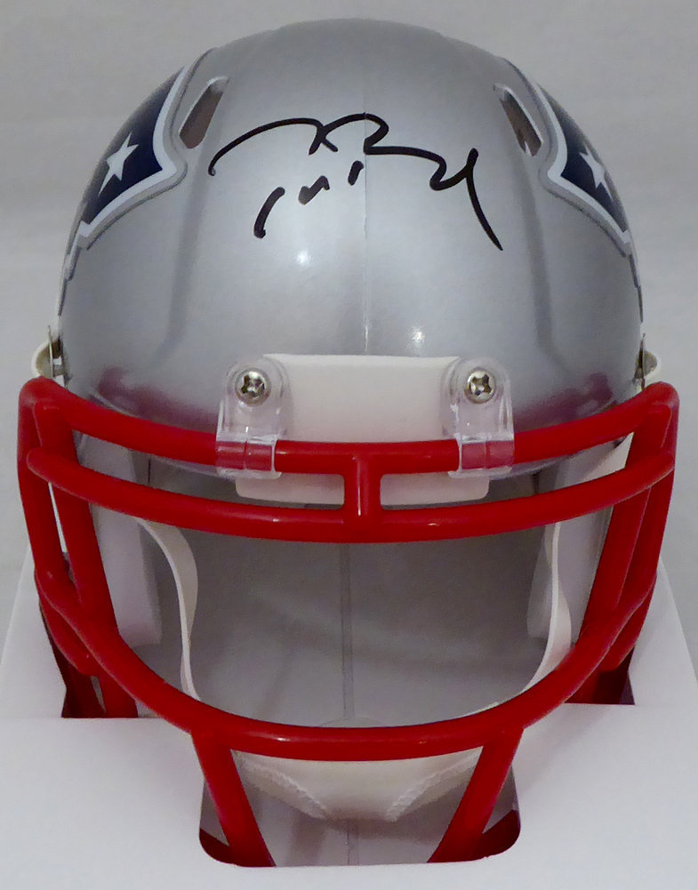 Tom Brady Autographed Signed New England Patriots Replica Speed Mini Helmet Fanatics #193988 Image a