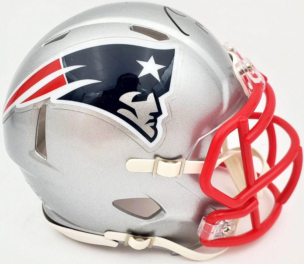 Tom Brady Autographed New England Patriots Replica Speed Mini Helmet Fanatics Image a