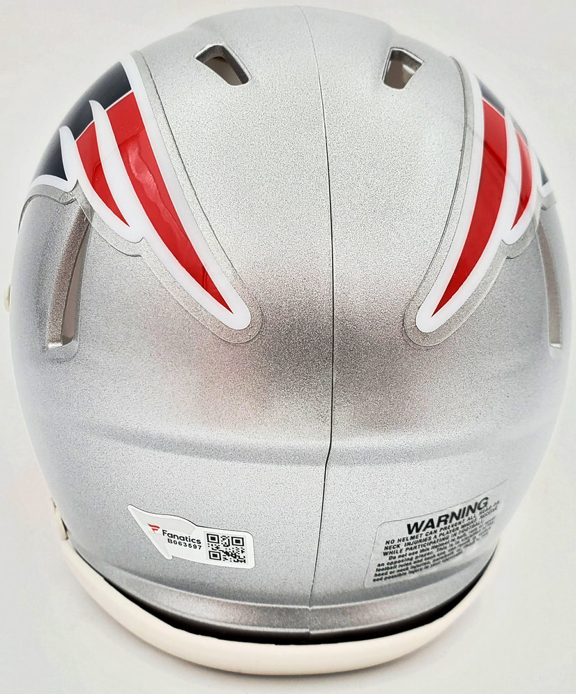 Tom Brady Autographed New England Patriots Replica Speed Mini Helmet Fanatics Image a