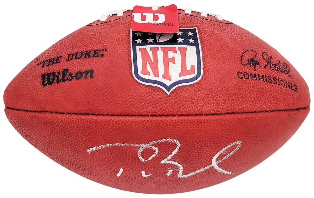 Tom Brady Autographed Official NFL Leather The Duke Football Fanatics Holo #Aa0104245 Image a