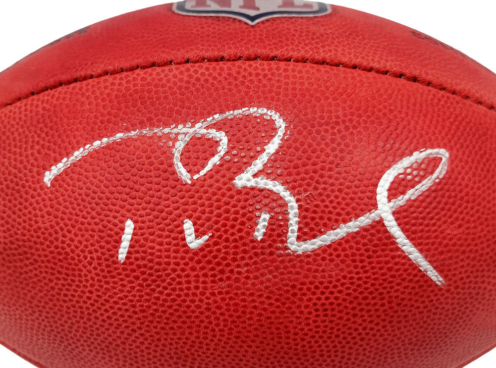 Tom Brady Autographed Official NFL Leather The Duke Football Fanatics Holo #Aa0104245 Image a
