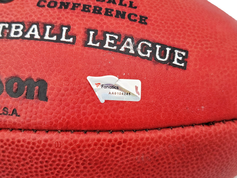Tom Brady Autographed Official NFL Leather The Duke Football Fanatics Holo #Aa0104245 Image a