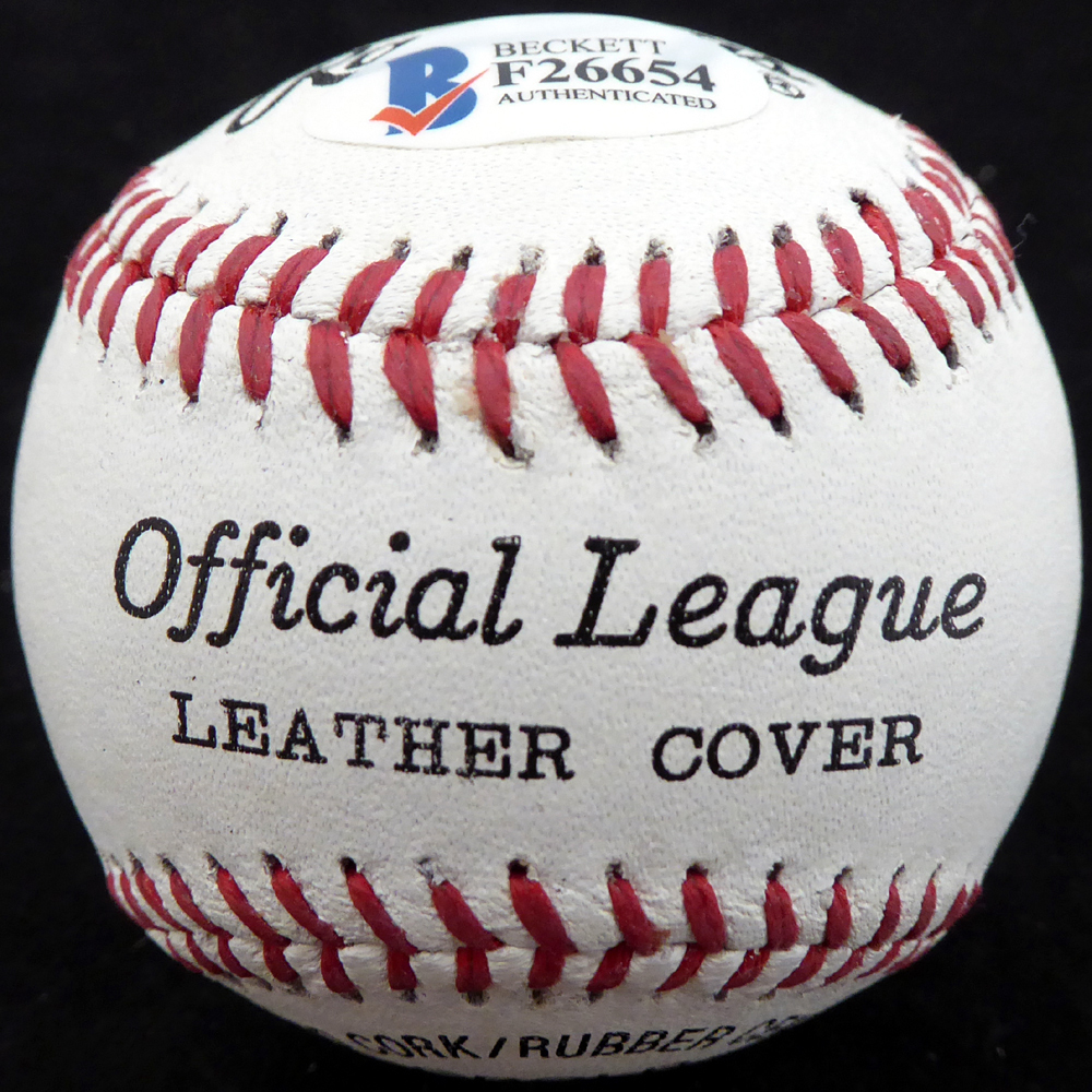Tom Ferrick Autographed Official Ol Baseball New York Yankees Beckett Beckett Image a