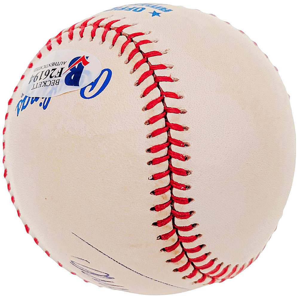 Tommy Byrne Autographed Official Al Baseball New York Yankees Beckett Beckett Image a