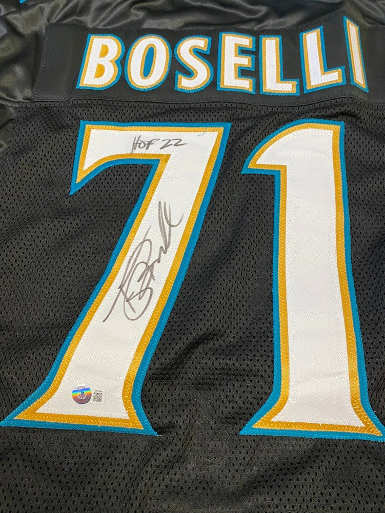 Tony Boselli Signed Jersey Inscribed HOF 22 (Beckett)