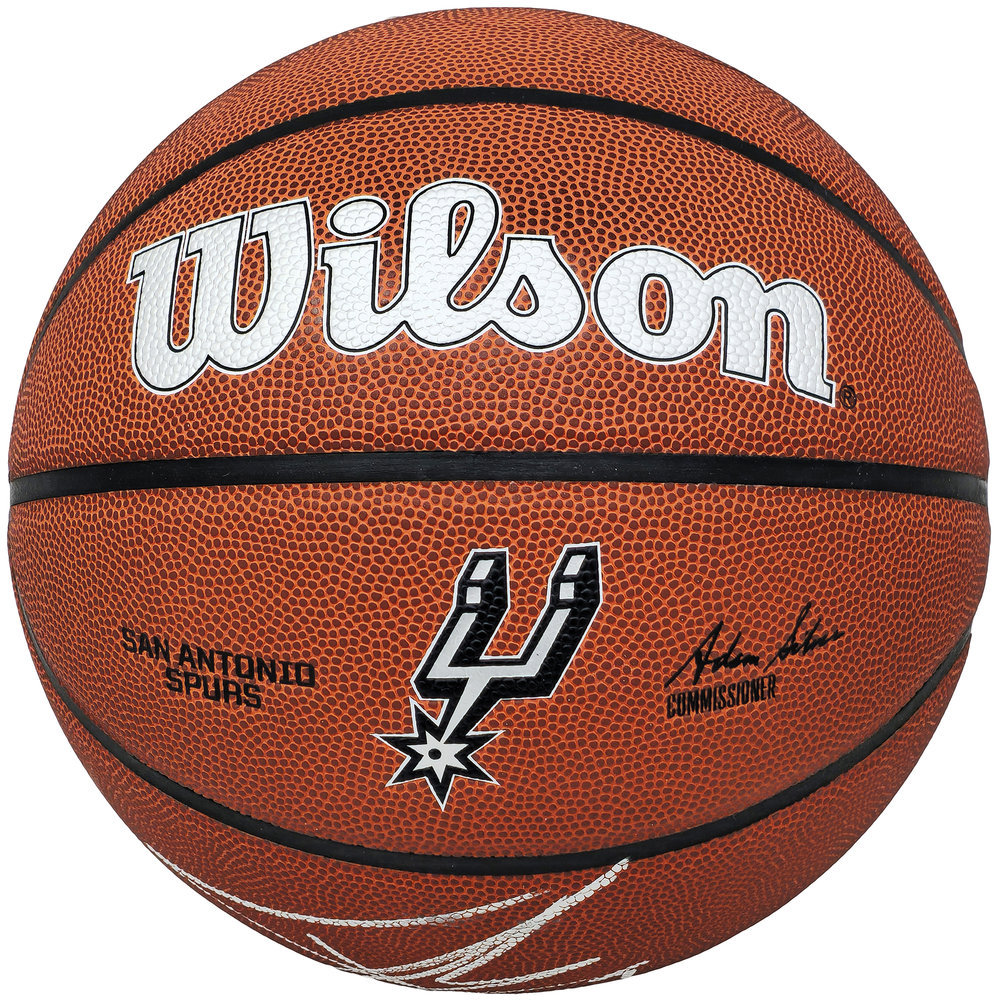 Tony Parker Autographed Authentic Leather San Antonio Spurs Logo Basketball San Antonio Spurs Beckett Beckett Witness #222837 Image a