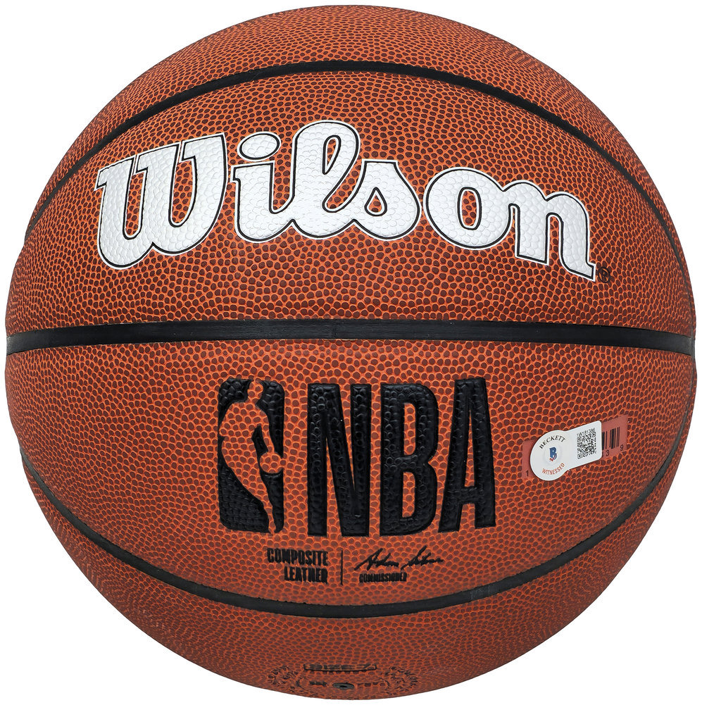 Tony Parker Autographed Authentic Leather San Antonio Spurs Logo Basketball San Antonio Spurs Beckett Beckett Witness #222837 Image a