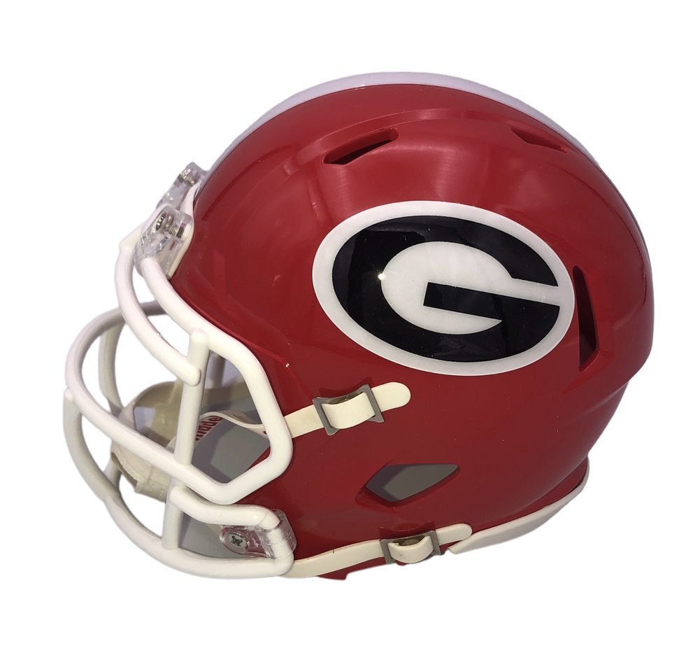 Travon Walker Autographed Signed Georgia Bulldogs 2021 National Champions Riddell Speed Mini Helmet - Beckett Authentic Image a