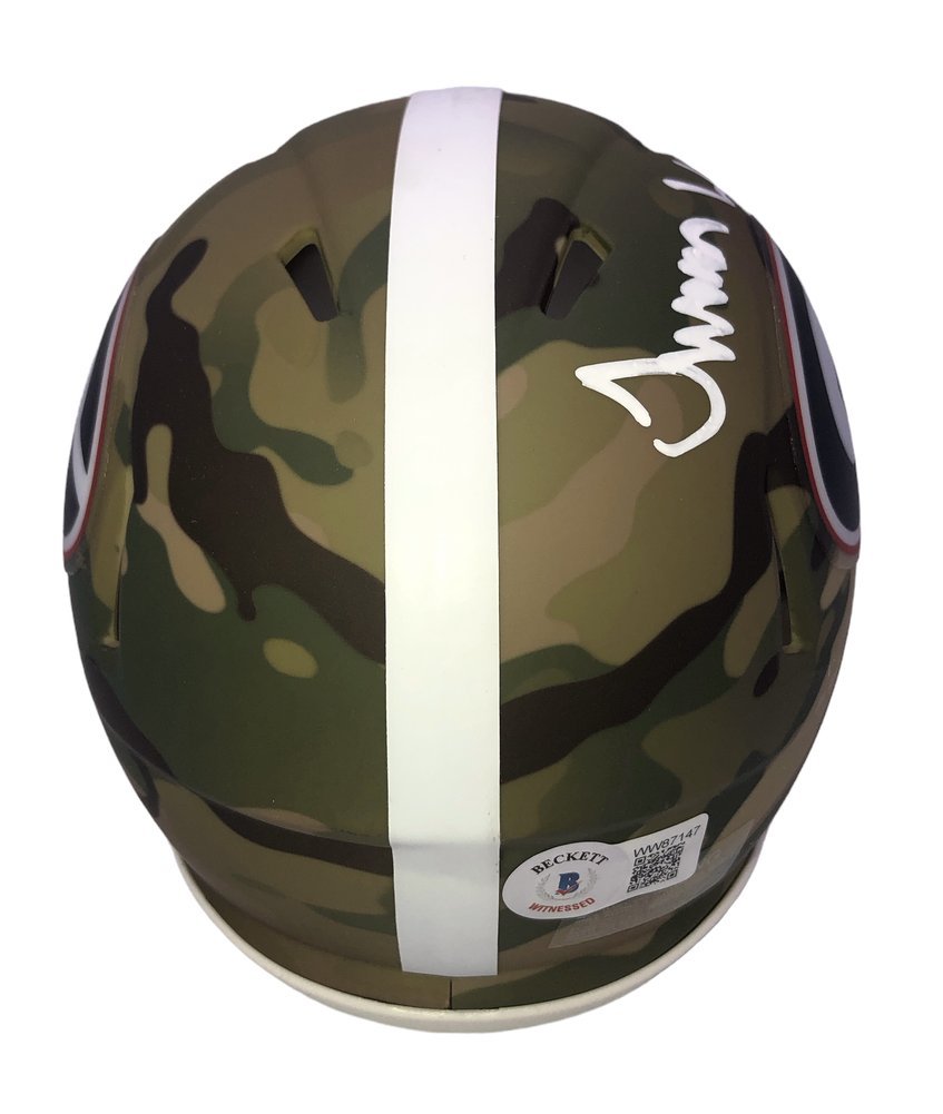 Travon Walker Signed Georgia Bulldogs Riddell Camo Speed Mini Helmet - Beckett Image a
