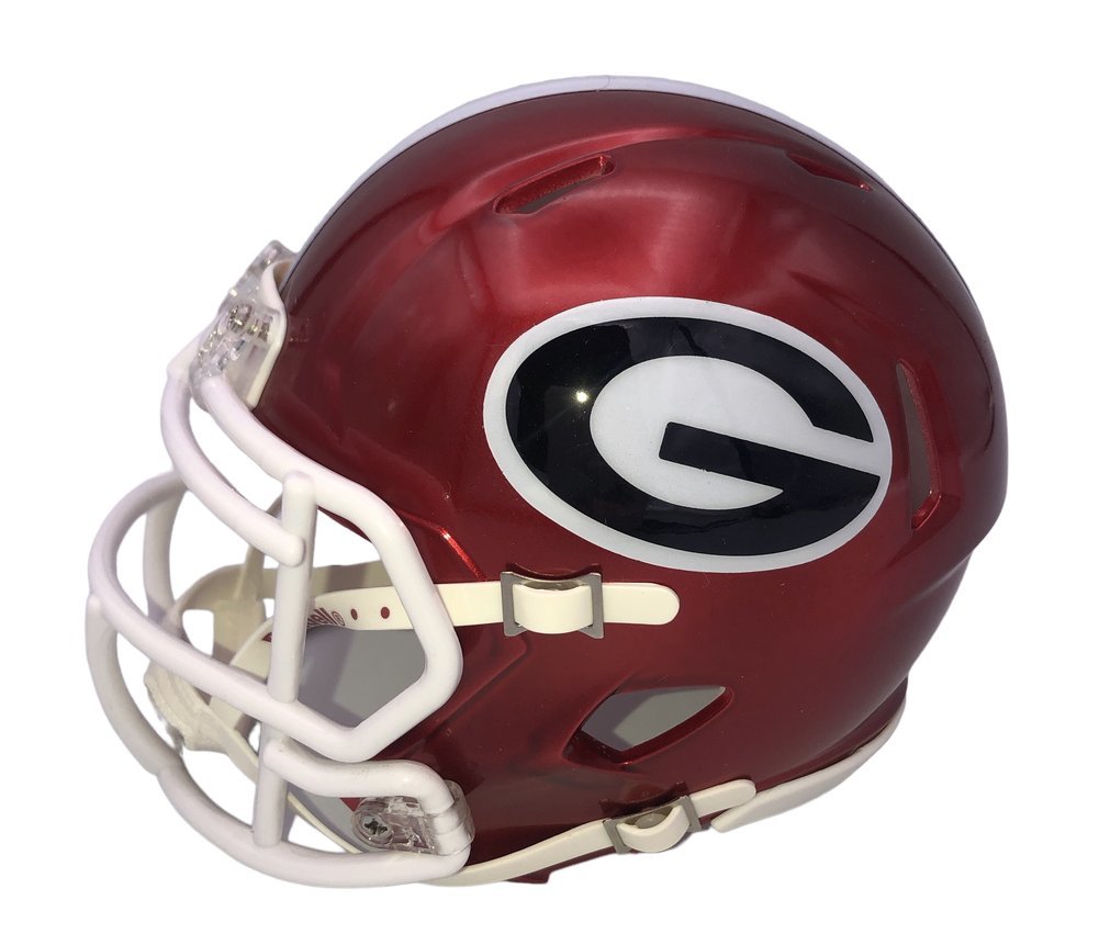 Travon Walker Signed Georgia Bulldogs Riddell FLASH Speed Mini Helmet - Beckett Image a