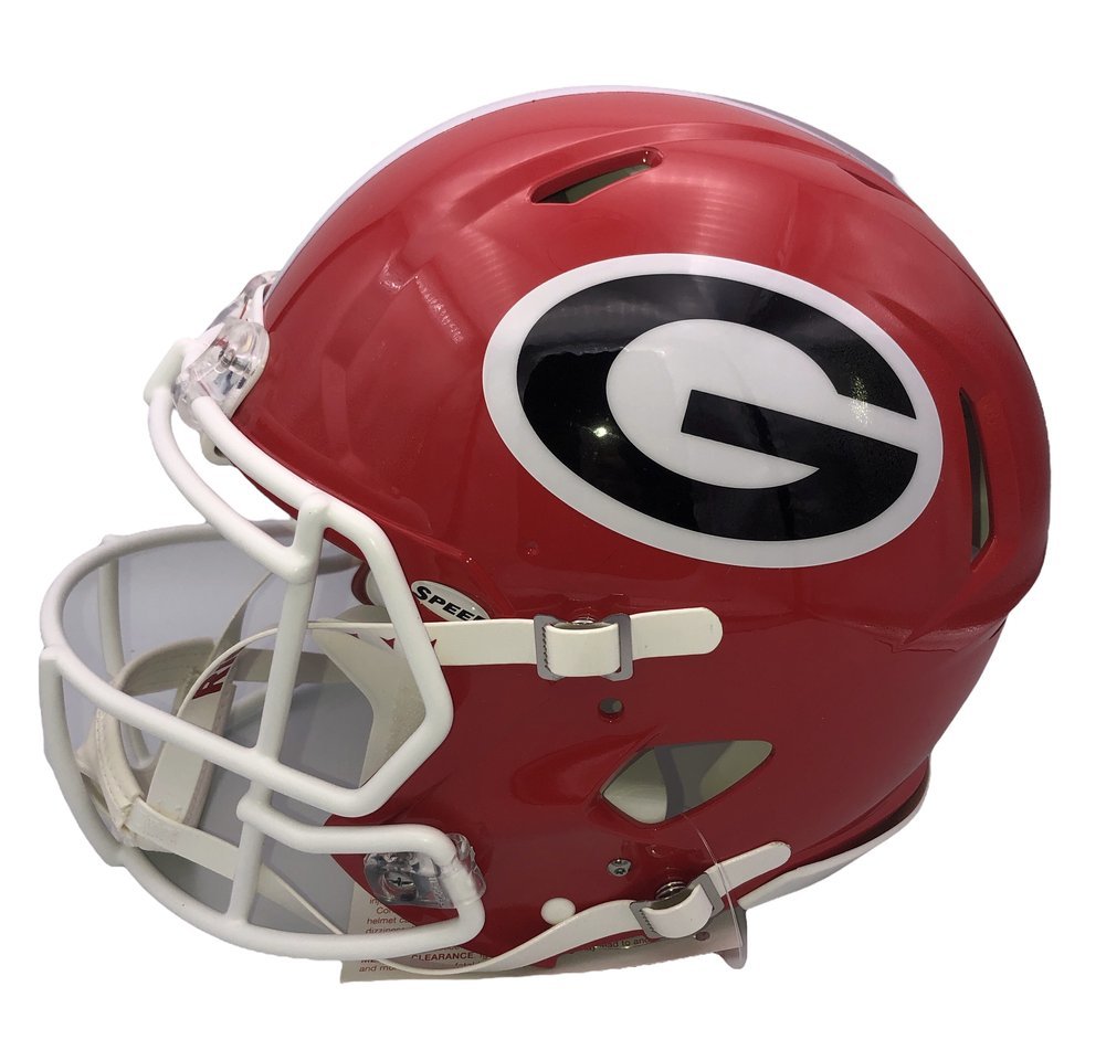 Travon Walker Autographed Signed Georgia Bulldogs Riddell Speed Authentic Full Size Helmet with "21 National Champs" Inscription - Beckett Authentic Image a