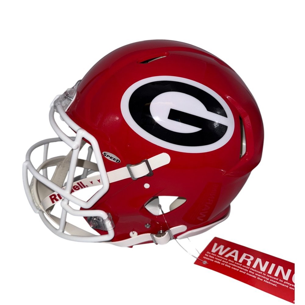 Travon Walker Autographed Signed Georgia Bulldogs Riddell Speed Authentic Full Size Helmet with "21 National Champs" Inscription - Beckett Authentic Image a