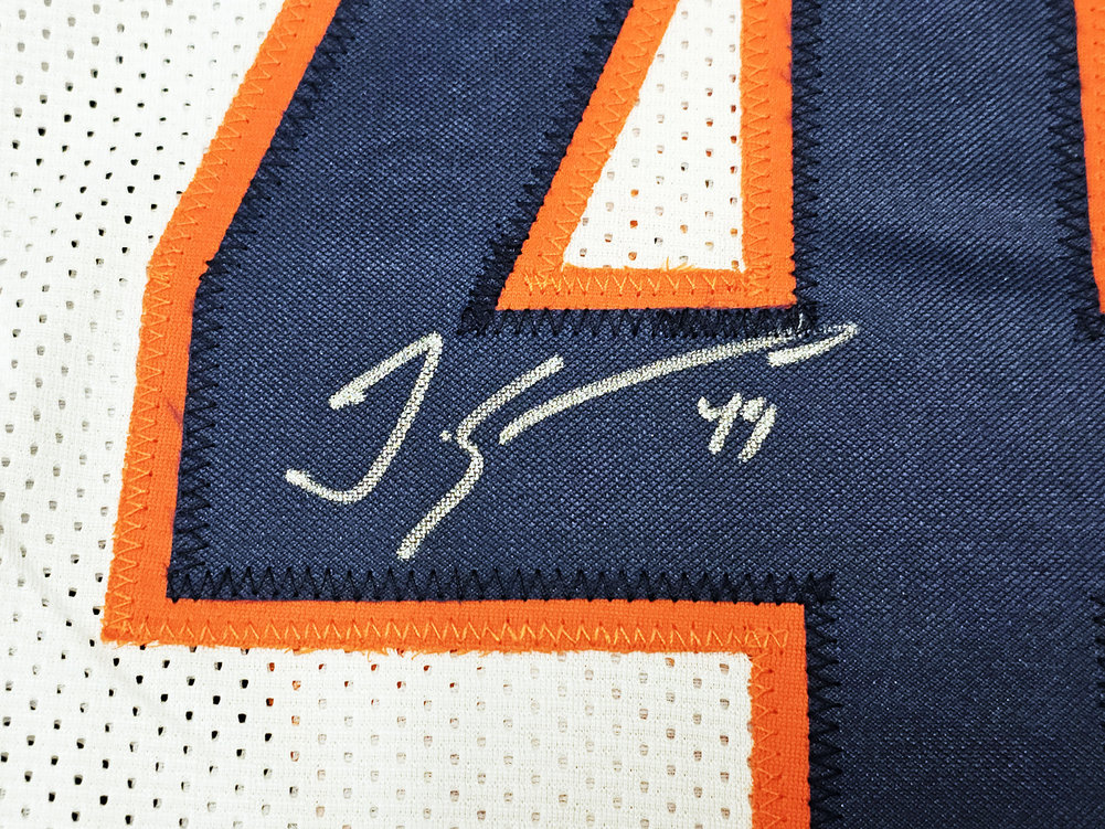 Chicago Bears Tremaine Edmunds Autographed White Jersey Beckett Beckett Witness #221052 Image a