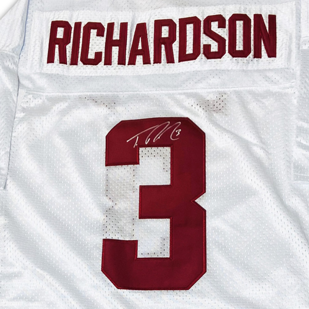 Trent Richardson Signed Alabama Crimson Tide White Nike Rep Jersey-Certified Image a