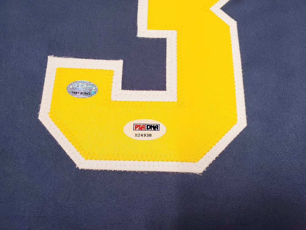 Michigan Wolverines Trey Burke Autographed Blue Jersey PSA/DNA Image a